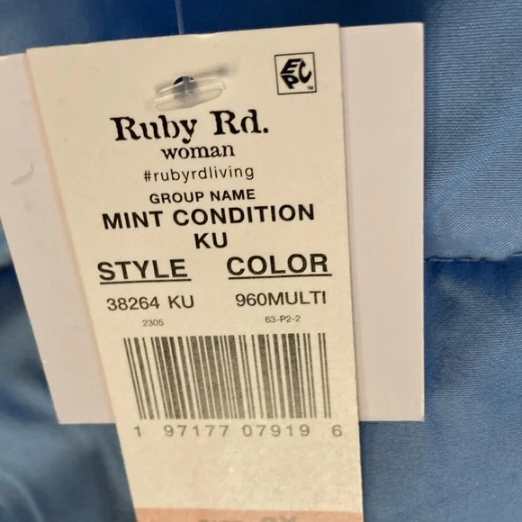 Relisted Ruby Rd sweater floral print ombré fuzzy pullover boho casual office 2X - Picture 14 of 17